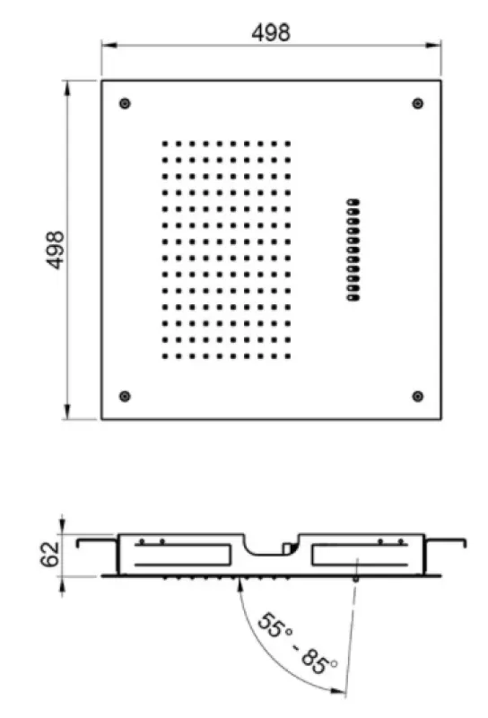 SB Wave Temptation Einbau-Regendusche, 2 Strahlen PVD Gun Metal 1208955686