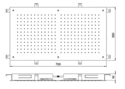 SB Temptation Einbau-Regendusche, rechteckig 700x380mm Matt Schwarz 1208955701