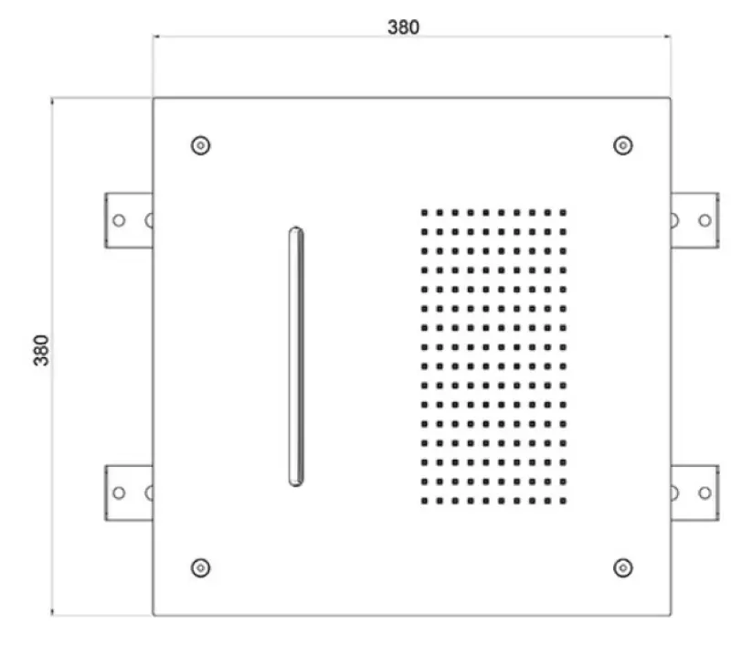 SB Square Einbau-Regendusche 2-Strahlen, Schwarz Matt 1208955755