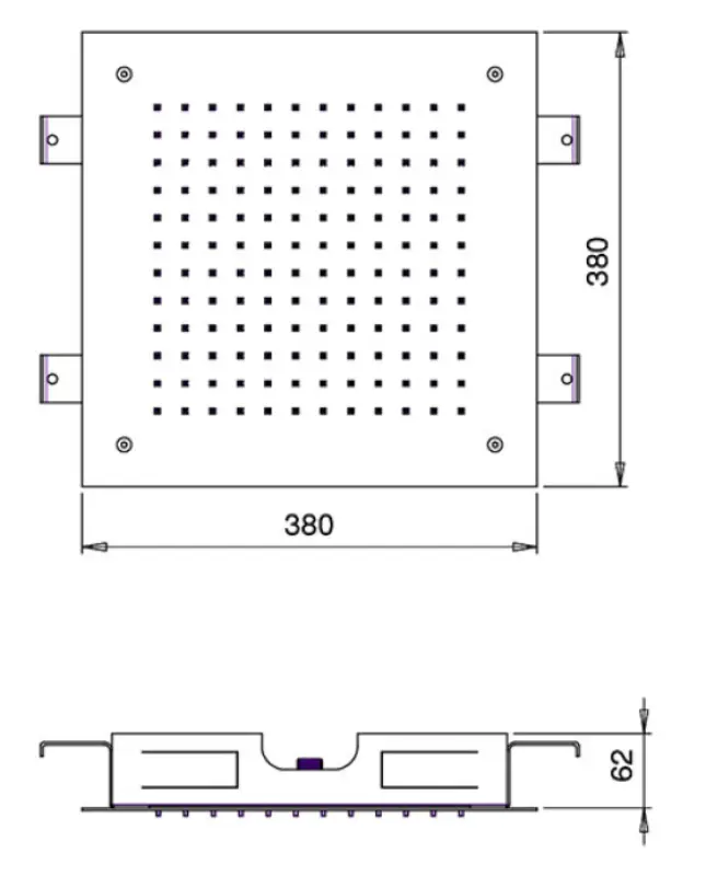 SB Temptation Einbau-Regendusche, quadratisch 38x38cm Weiss matt 1208955762