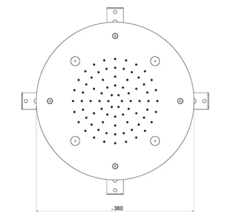 SB Round Mist Einbau-Regendusche PVD Gun Metal 1208955796