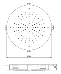 SB Round Temptation Einbau-Regendusche 50 cm komplett aus Edelstahl 1208955805