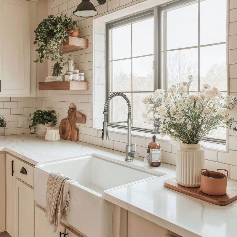 Quadri Derby Küchenmischbatterie mit flexiblem Auslauf und Dusche mit 2 Strahlarten Chrom 1208955915