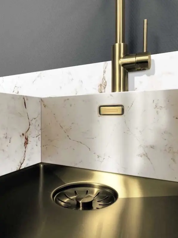 Lorreine 42WT Edelstahlspüle 42x42cm zum Einbau in einer Arbeitsplatte aus Keramik oder Naturstein 1208956234