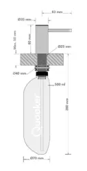 Quooker Seifenspender, Seifenpumpe Messing natur (verfärbt) ZPNPTN