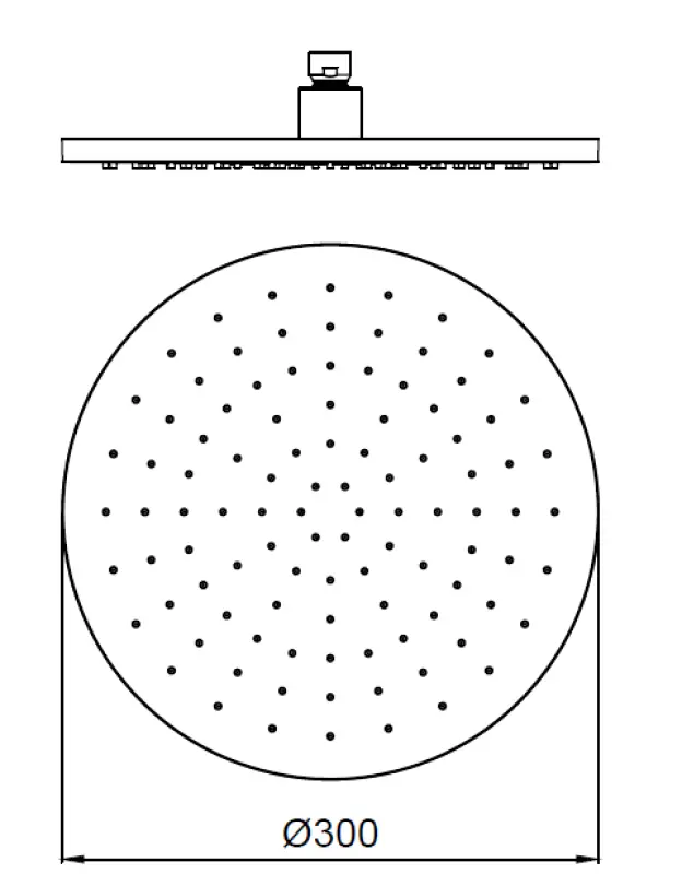 SB Round Duschgarnitur komplett aus gebürstetem Edelstahl 1208956785