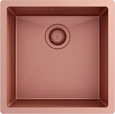 Ausmann Turt Kupfer-Spülbecken PVD NANO Copper 40x40, Unterbau flächenbündig und Oberflächen-Einbau 1208956945