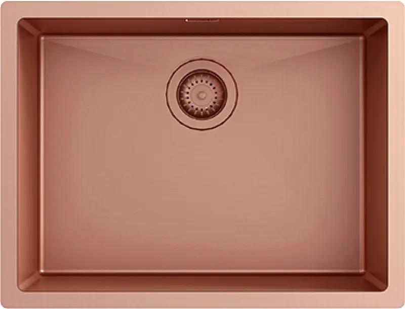 Ausmann Turt Kupfer-Spülbecken, Kupfer PVD 54x40, Unterbau, flächenbündig und Oberflächen-Einbau 1208956948