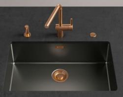 Franke Mythos Masterpiece Korbstopfen-Set mit Druckknopf für automatische Entleerung, Gold 112.0653.036