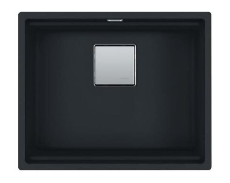 Franke Kubus KNG 110.52 mattschwarzes Spülbecken 52x42, Granit, Unterbau 125.0627.319