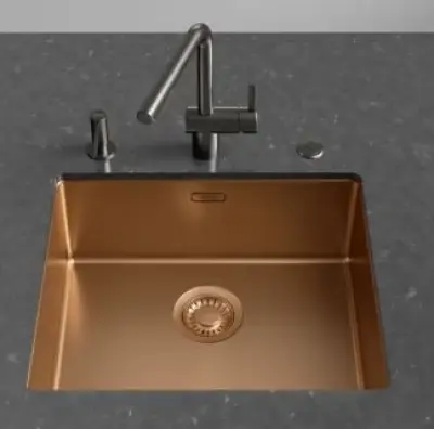 Franke Mythos Masterpiece BXM 210.50 PVD Kupfer Spülbecken 500x410mm Flachbau und Unterbau 127.0674.363