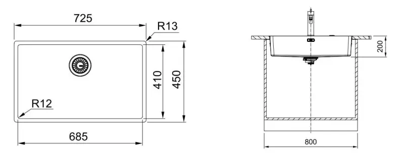 Franke Mythos Masterpiece BXM 210.68 Große PVD Kupfer 685x410mm Flachbau und Unterbau Spülbecken 127.0674.535