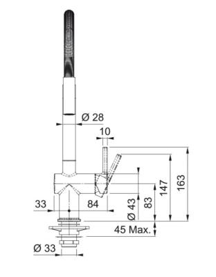 Franke Active Semi Pro schwarz Küchenarmatur mit Säule und Feder und Brausefunktion 115.0653.409