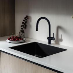 Franke Active J Küchenarmatur mit Auszugsbrause, Schwarz matt 115.0653.404