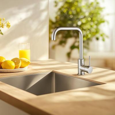 Ausmann Oder Edelstahlspüle 40x40cm flächenbündig, Unterbau und aufliegend, extra tief 22cm 1208957112
