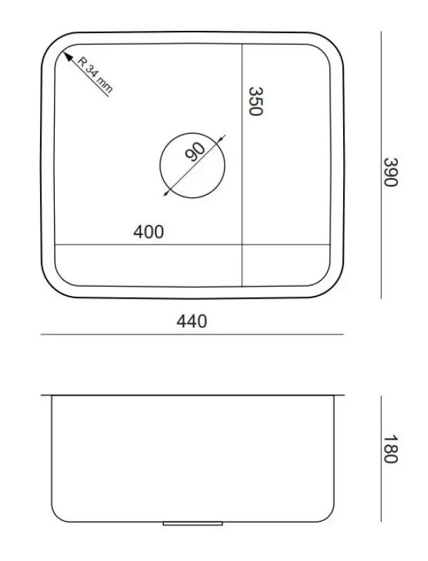 Aquadesign Oxford Kupfer PVD, Edelstahl-Spülbecken 40x35cm, Unterbau 1208957202