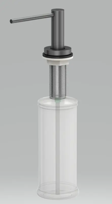 Quadri Swindon Luxe Einbau-Seifenspender Gun Metal von oben nachfüllbar 1208957212