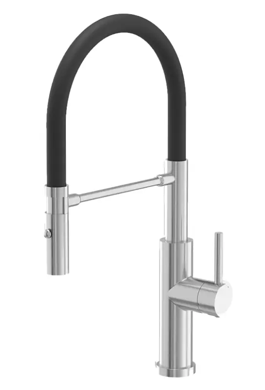 Quadri Chester Küchenmischer mit flexiblem Auslauf und Brause mit 2 Strahlarten, Edelstahl 1208957226