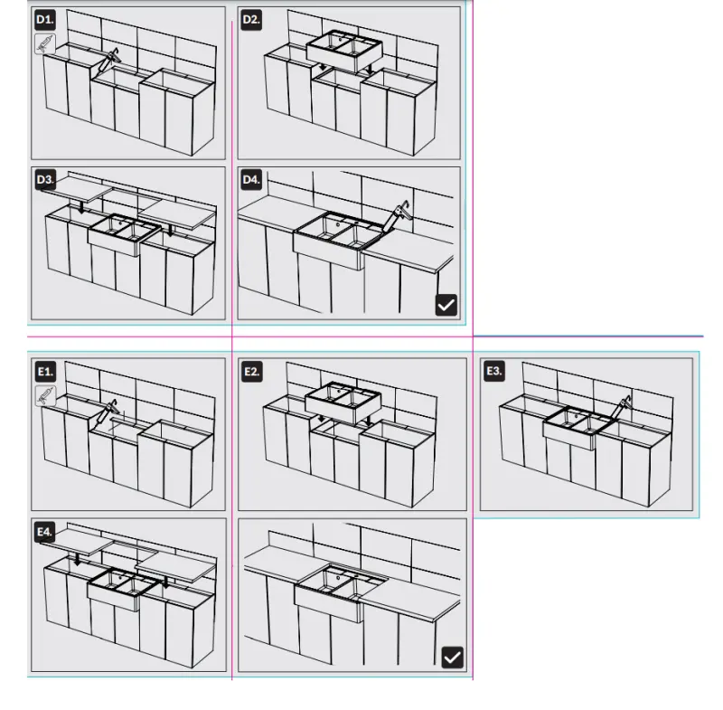 GraniteMy Farmhouse Doppel-Granit-Spüle Landhaus 80x63 cm, Weiß, Zwischen- und Unterbau 1208957290