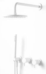 Waterevolution Flow Einbau-Duschset mattweiß mit Thermostat-Regendusche und Handbrause 1208957344