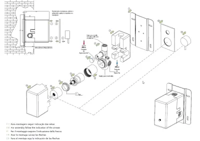 Waterevolution Flow Einbau-Duschset mattweiß mit Thermostat-Regendusche und Handbrause 1208957344