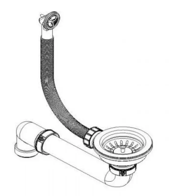 Ausmann gebürstetes Kupfer-Ablaufset für Spülbecken inkl. Überlauf Kupfer 1208957348