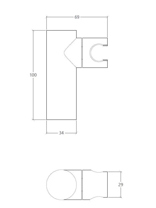 Waterevolution Flow verstellbarer Handbrausenhalter, PVD gebürstetes Hellgold T1623WG.E
