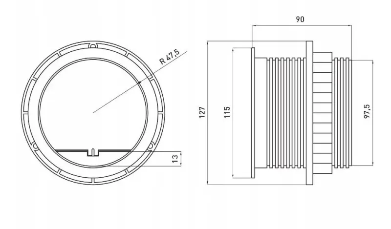 Indux Cover Einbau-Steckdose Silber in Arbeitsplatte mit Stift-Erdung Typ E, mit 2 usb Anschlüssen 1208957399