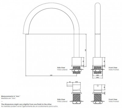 Waterevolution Flow 2-Loch-Küchenarmatur Messing T151LE