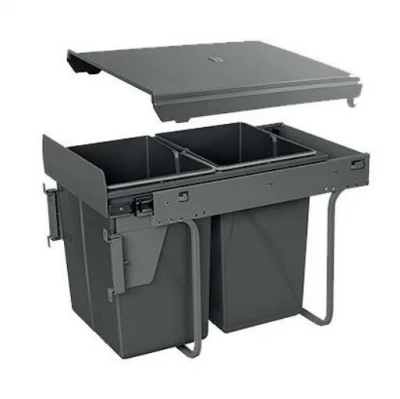 Garbi Carrier C-40-2-H Einbau-Abfallsystem mit eigenen Schienen und 2 Abfalleimern 2 x 20 Liter 1208957463