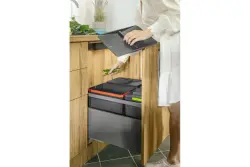Garbi Basket B-60-2 Abfallsortiersystem für Schublade 60cm inkl. Halter und 2 Abfalleimern 1208957474
