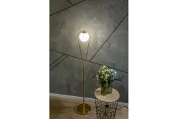 Dekor Ciklop Messing Gold Stehleuchte mit Tropfenoptik 9737