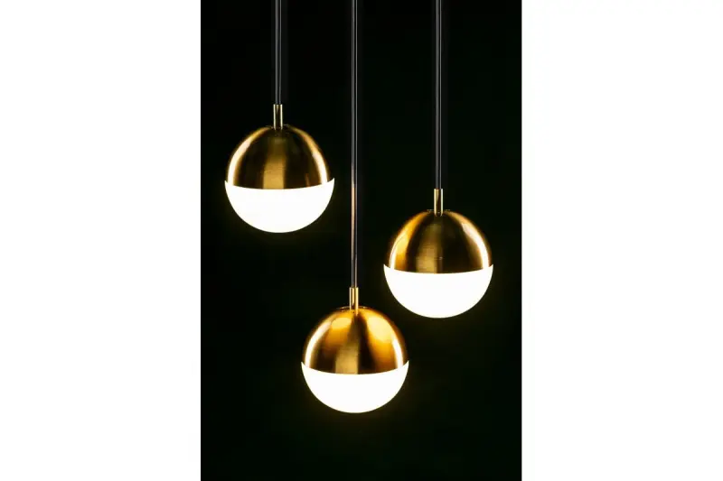 Dekor Abies Messing Gold moderne Pendelleuchte mit rundem Metall-Lampenschirm 7597