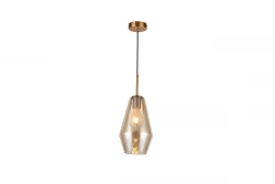 Decor Lime 397 mm hoch, moderne bernsteinfarbene Pendelleuchte 7900