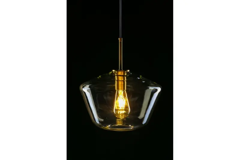 Decor Lime 339 mm hoch moderne bernsteinfarbene Pendelleuchte 7924