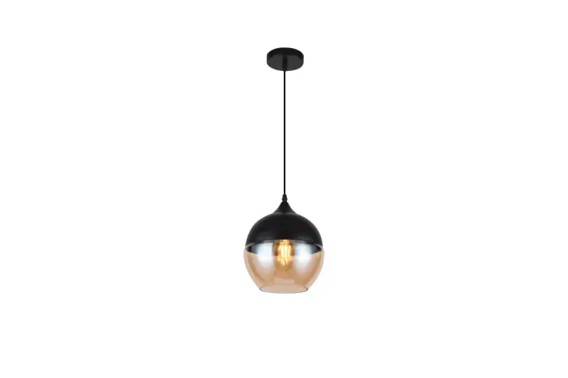 Decor Lender moderne Pendelleuchte aus Metall und Glas Breite 200 mm 8389