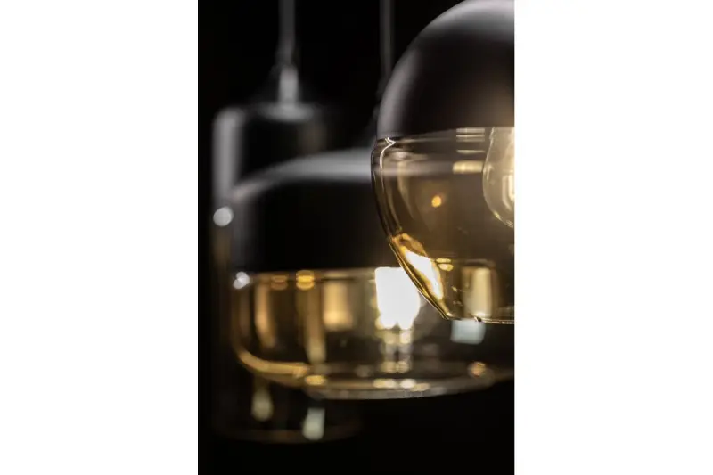 Decor Lender moderne Hängeleuchte aus Metall und Glas Breite 250 mm 8433