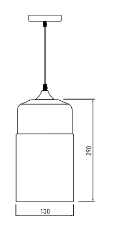 Decor Lender moderne Hängeleuchte aus Metall und Glas Breite 130 mm 9300