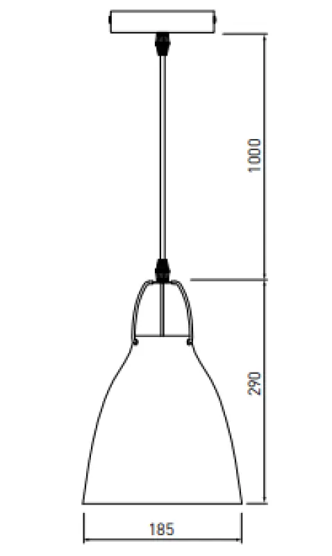 Decor Orient konische Metall-Pendelleuchte schwarz mit kontrastierendem weißen Innenraum 4475