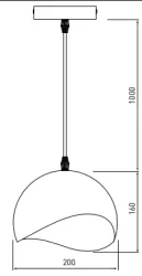 Decor Mavia kugelförmige Pendelleuchte Weiß-Rot 4963