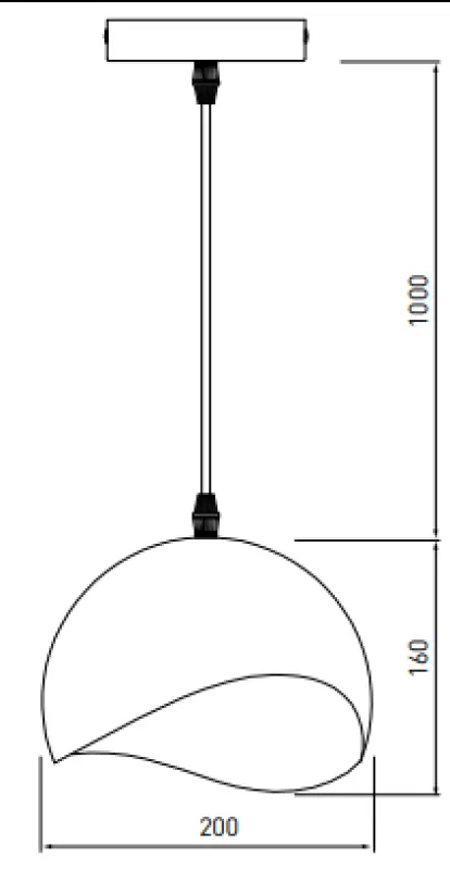 Decor Mavia kugelförmige Pendelleuchte Weiß-Rot 4963