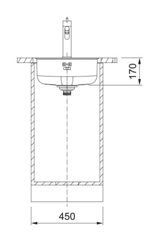 Franke Rondo ROX 210.38 runde Edelstahlspüle 43,9cm flächenbündig 127.0688.778