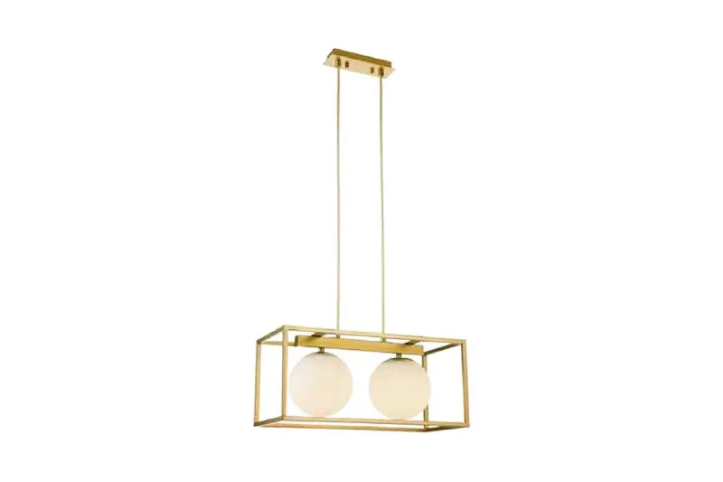 Decor Avelin Pendelleuchte mit rechteckigen Rahmen Gold, Breite 45 cm 2232