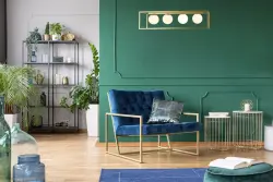 Decor Avelin Pendelleuchte mit rechteckigen Rahmen Gold, Breite 80 cm 2287