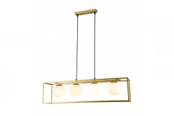Decor Avelin Pendelleuchte mit rechteckigen Rahmen Gold, Breite 80 cm 2287
