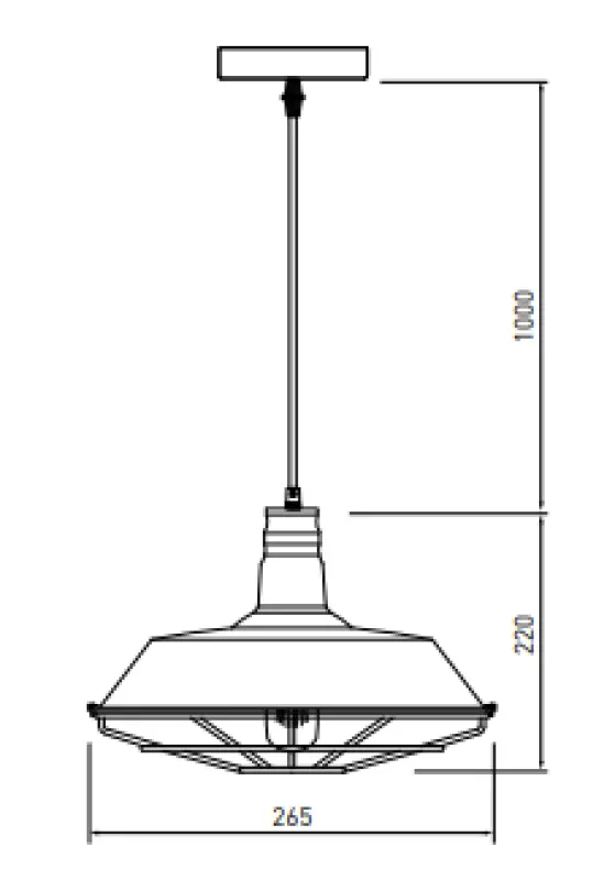 Dekor Solen Pendelleuchte Industrieform mit Goldgitter Durchmesser 26,5 cm 2362