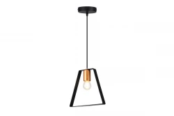Decor Oxalis Pendelleuchte mit schwarzem Metallrahmen in geometrischer Form Durchmesser 22 cm 3161