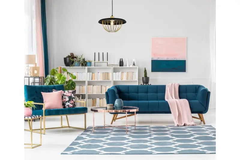 Decor Tulip modern pendant lamp with black metal rim and golden wire cage 3444