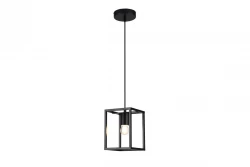 Decor Diu schwarze geometrische Pendelleuchte mit 1 Leuchtquelle, Breite 15 cm 3598