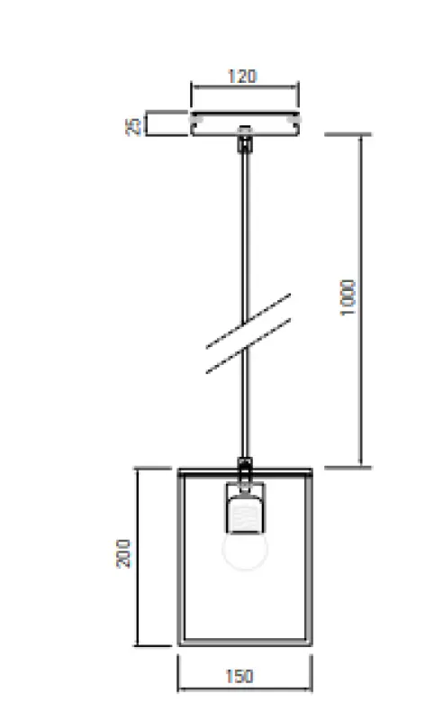 Decor Diu schwarze geometrische Pendelleuchte mit 1 Leuchtquelle, Breite 15 cm 3598
